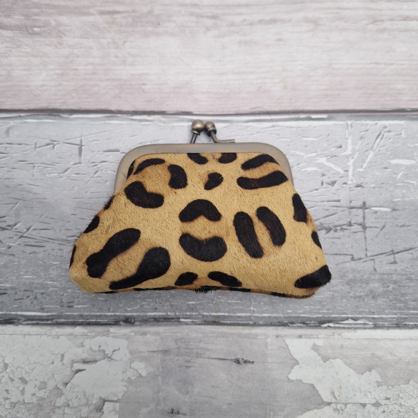 Abstract leopard print coin purse
