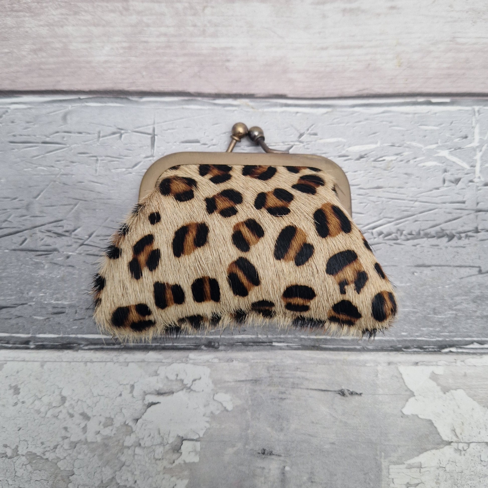 Leopard print coin purse
