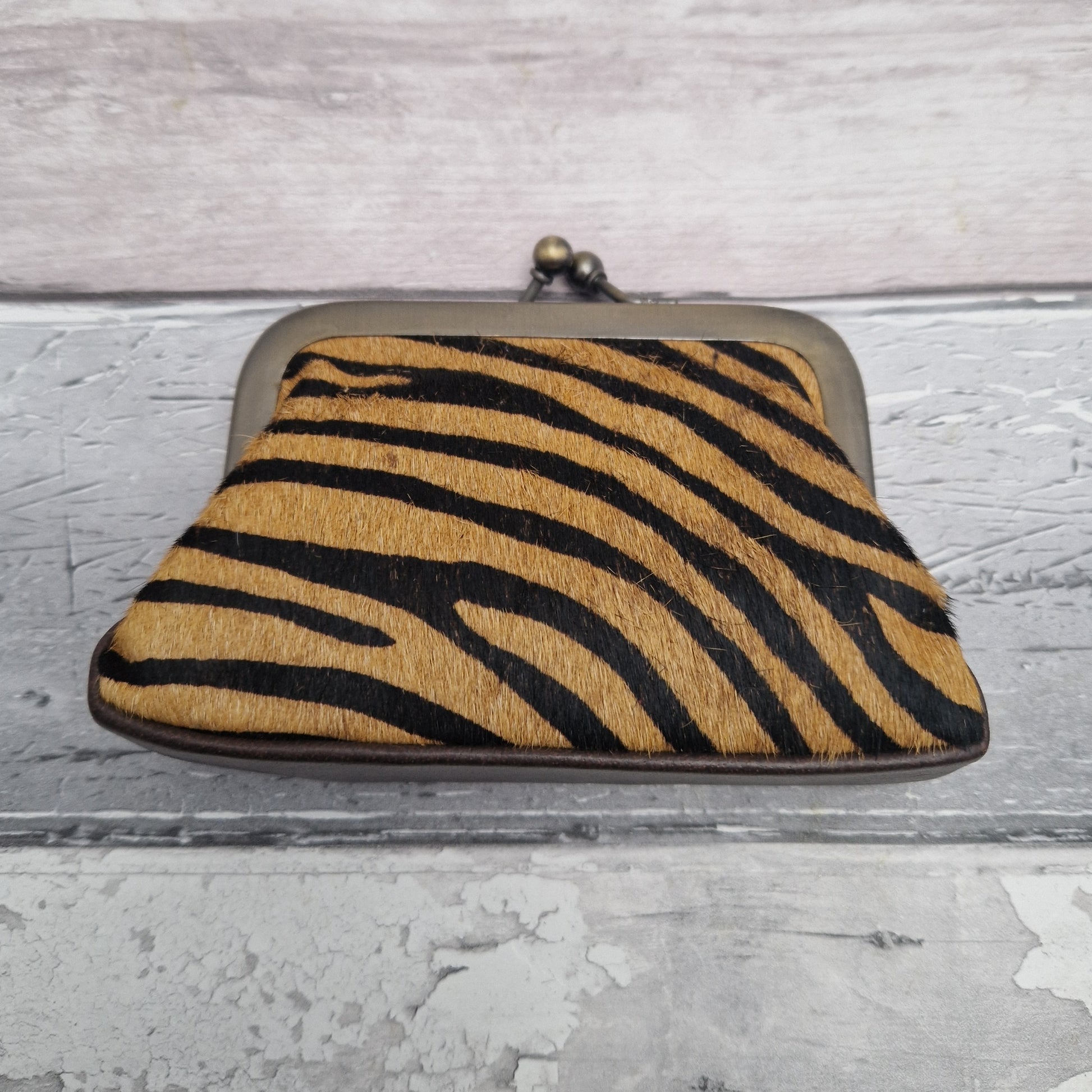Tiger print purse
