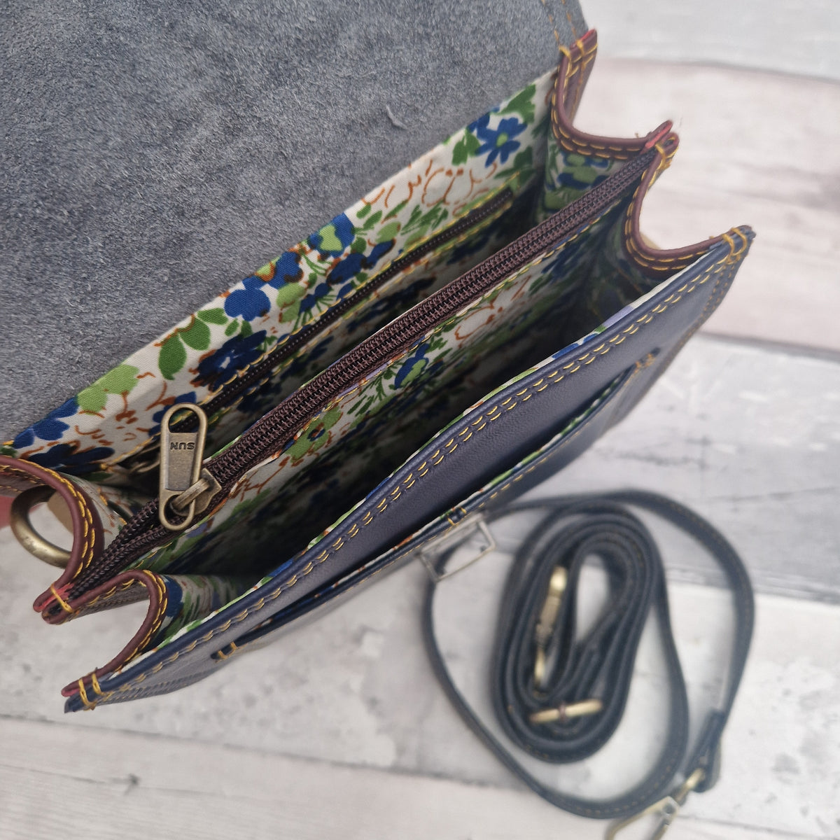 Inside view of Darshana bag by Sassy Spirit.