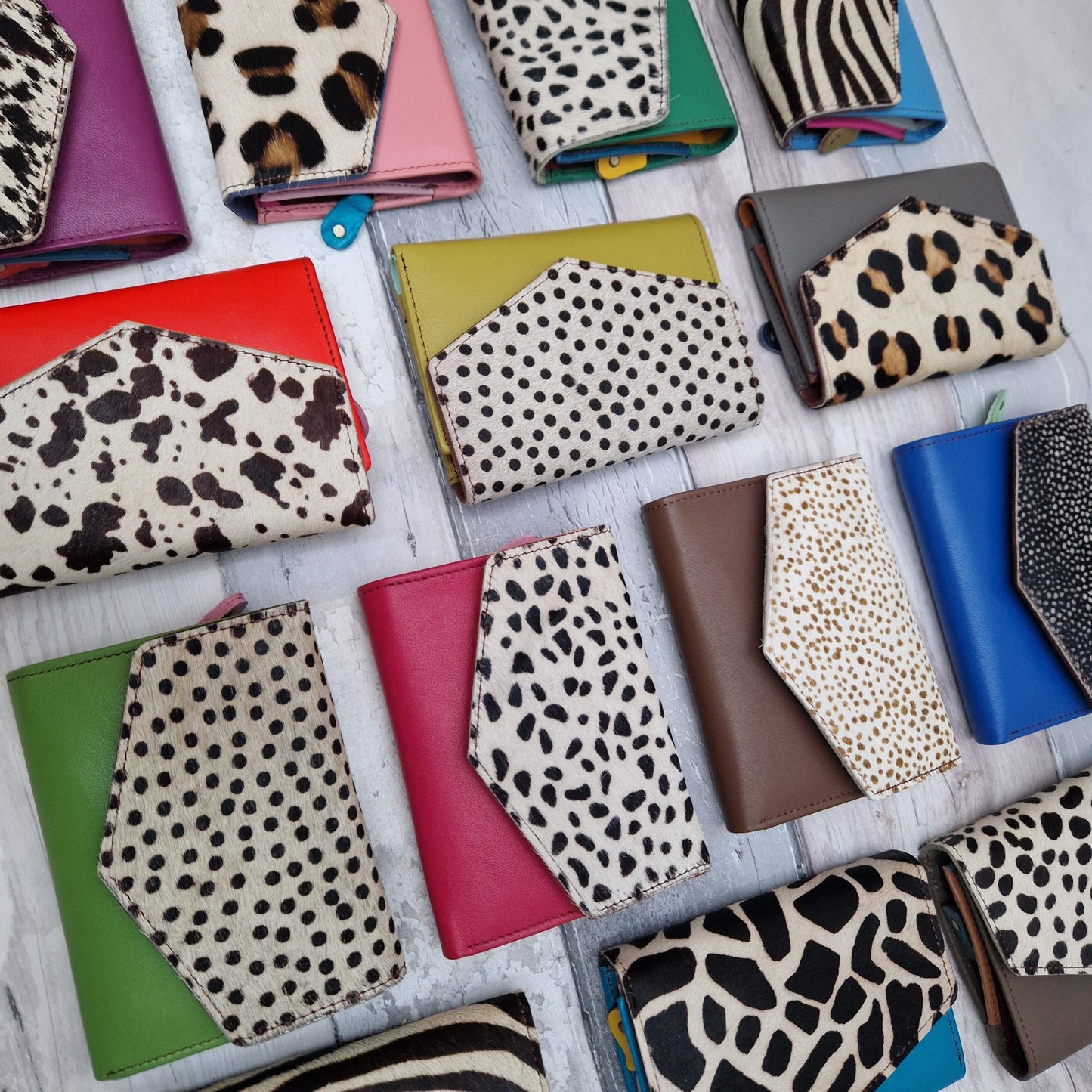 Devi - Recycled Leather Animal Print Compact Purse
