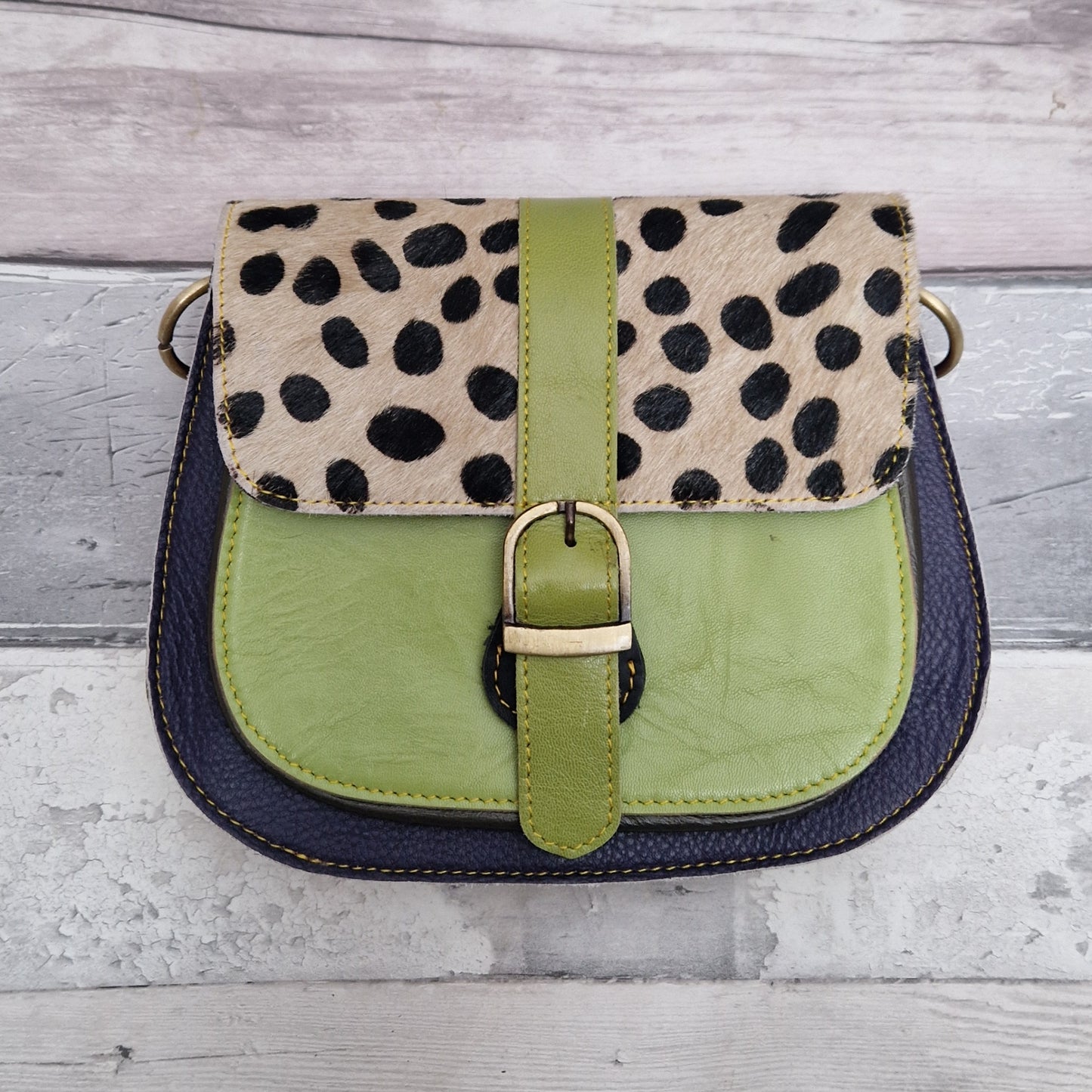 Maya - Leather Animal Print Crossbody Bag