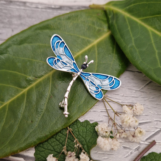 Blue Dragonfly Brooch