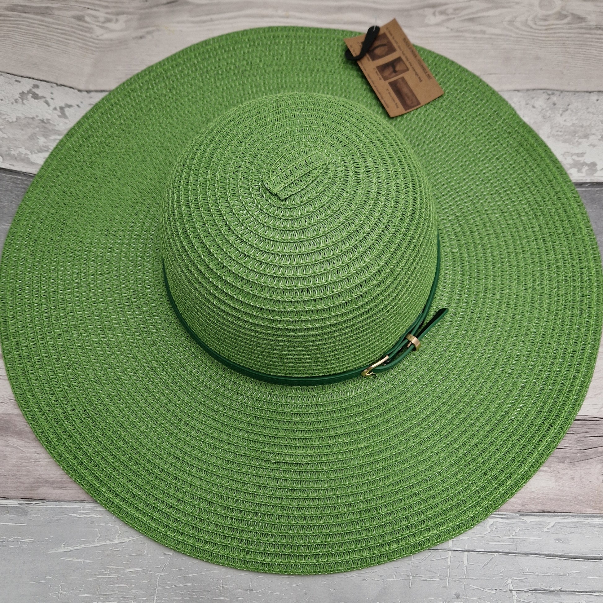 Wide Brimmed Emerald Green belted Fold Away Hat – Sassy Spirit