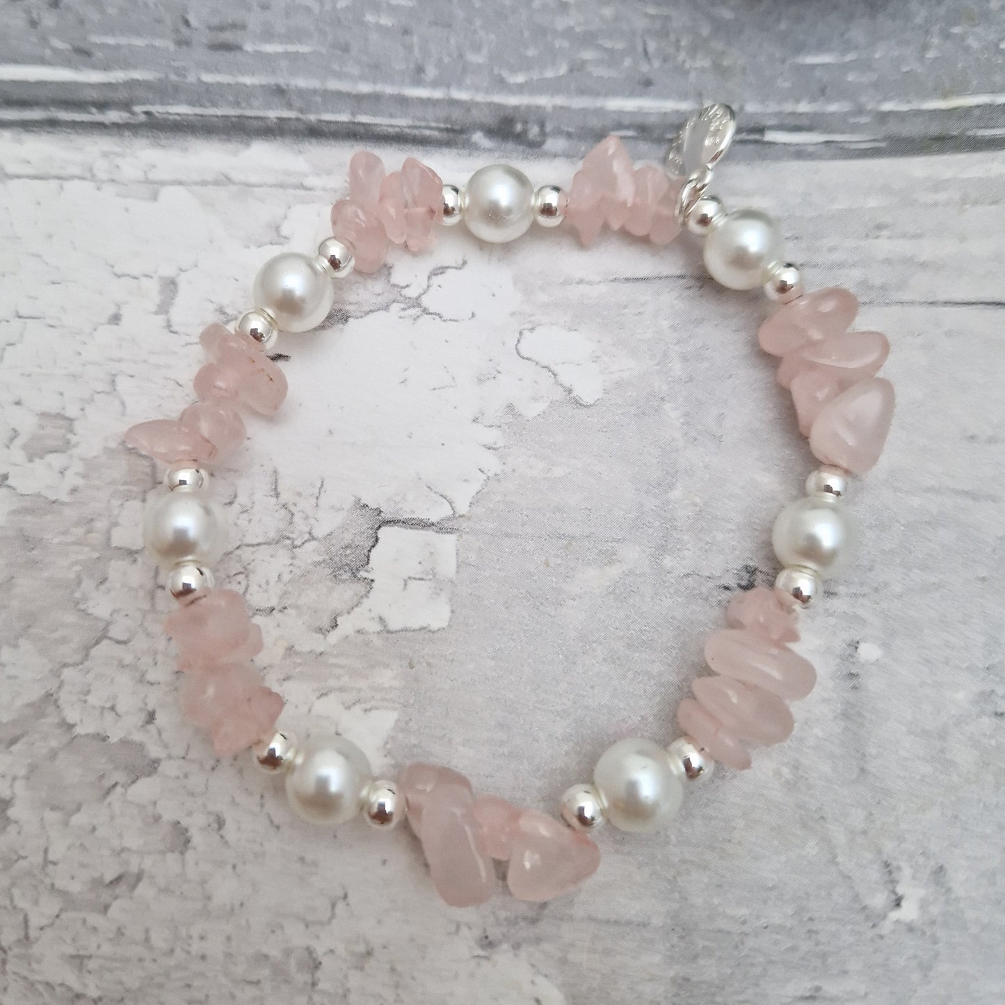 Pearl and Rose Quartz Bracelet