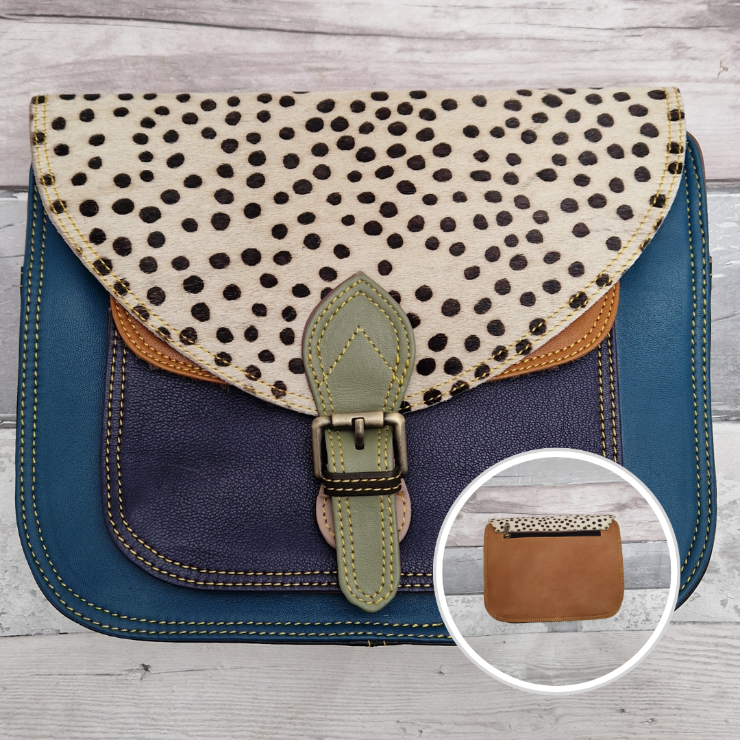 Tanvi - Leather Animal Print Crossbody Bag
