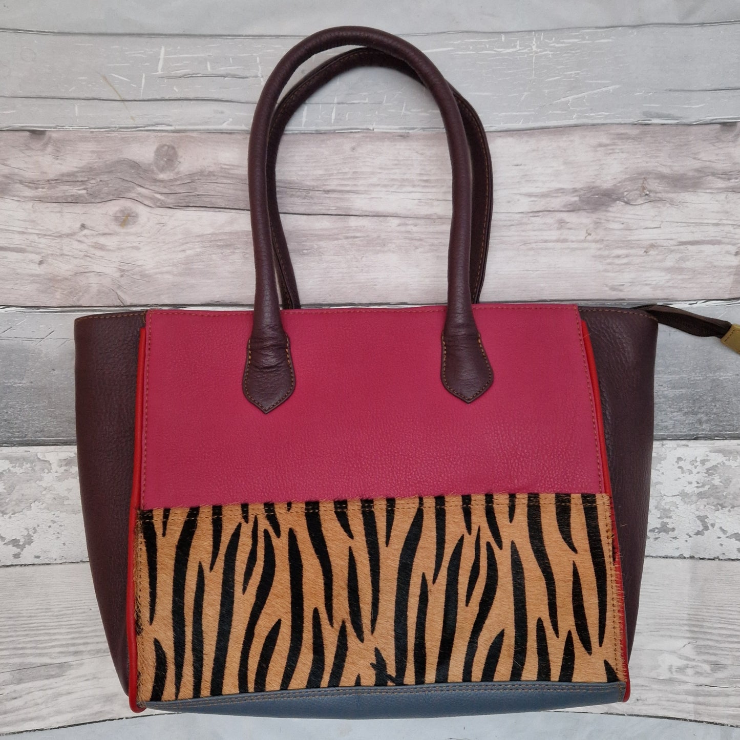 Vamika - Long Handled all Leather Handbag