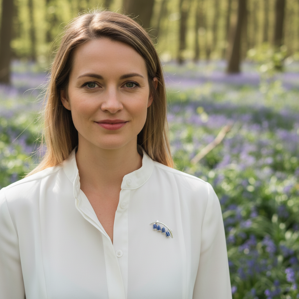 Bluebell Brooch – Full Face
