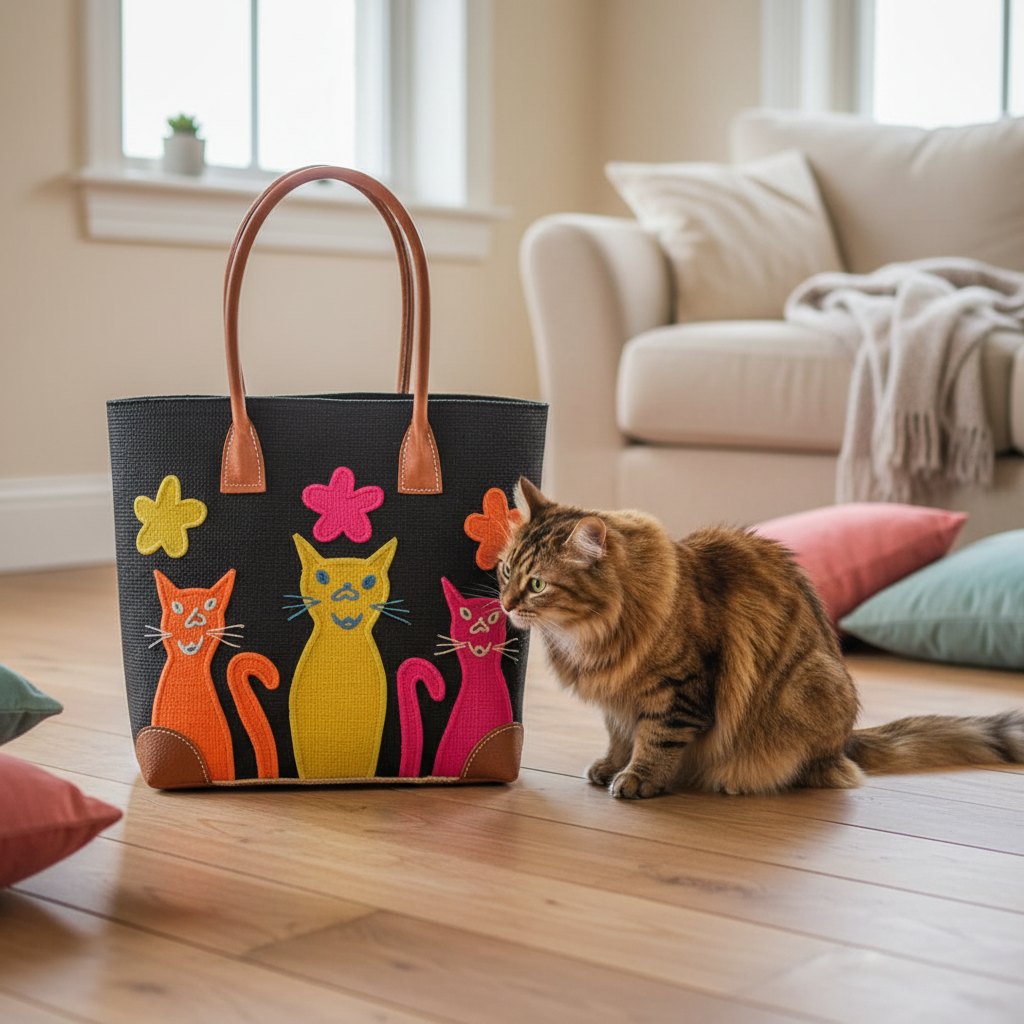 Cat basket home lifestyle