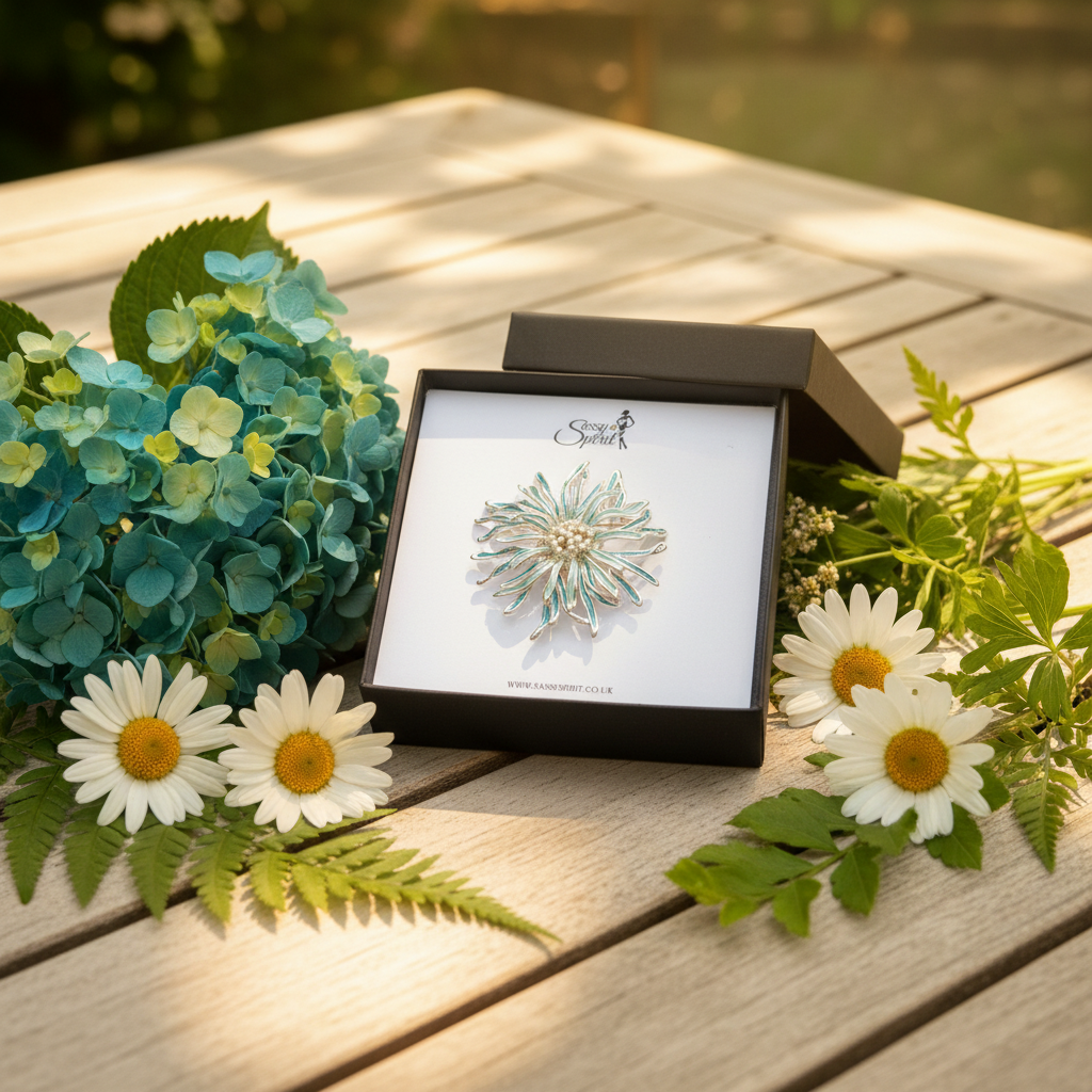 Chrysanthemum Brooch - Gift Shot