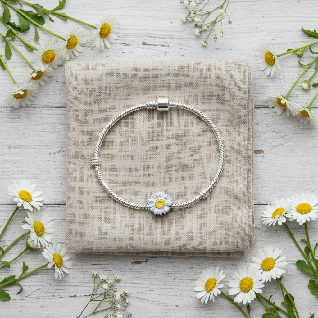 Daisy Charm – Flat Lay