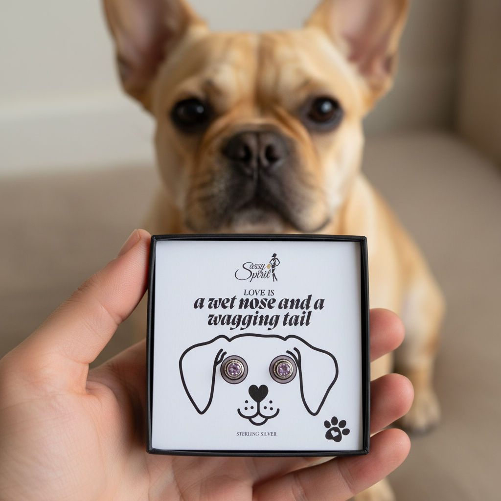 Dog gifting shot - French Bulldog