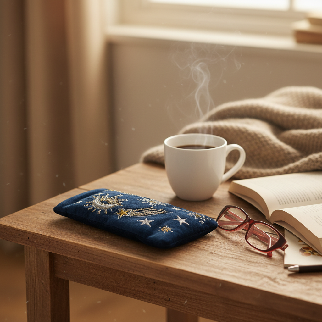 Glasses case on surface