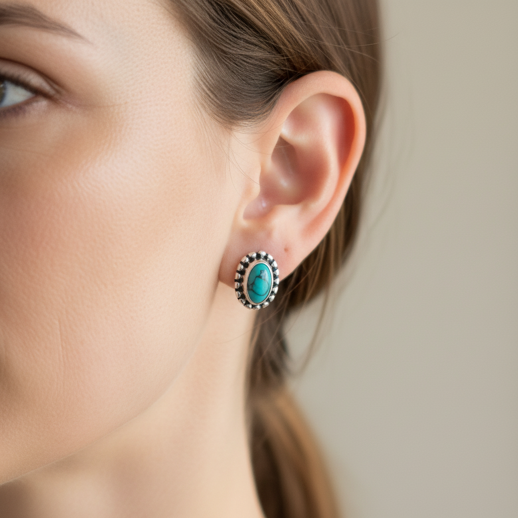 Natural lifestyle earring shot 1