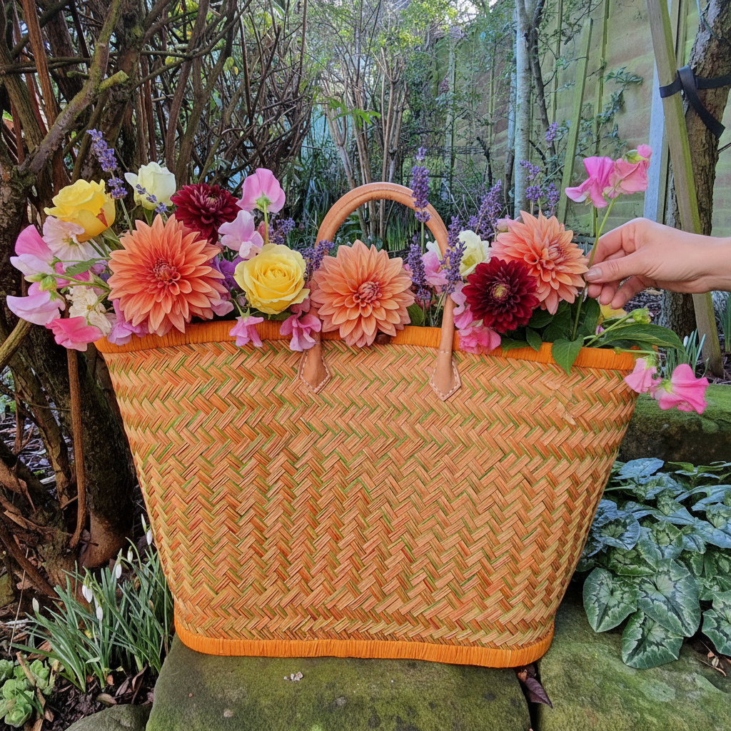 Orange basket flower cutting