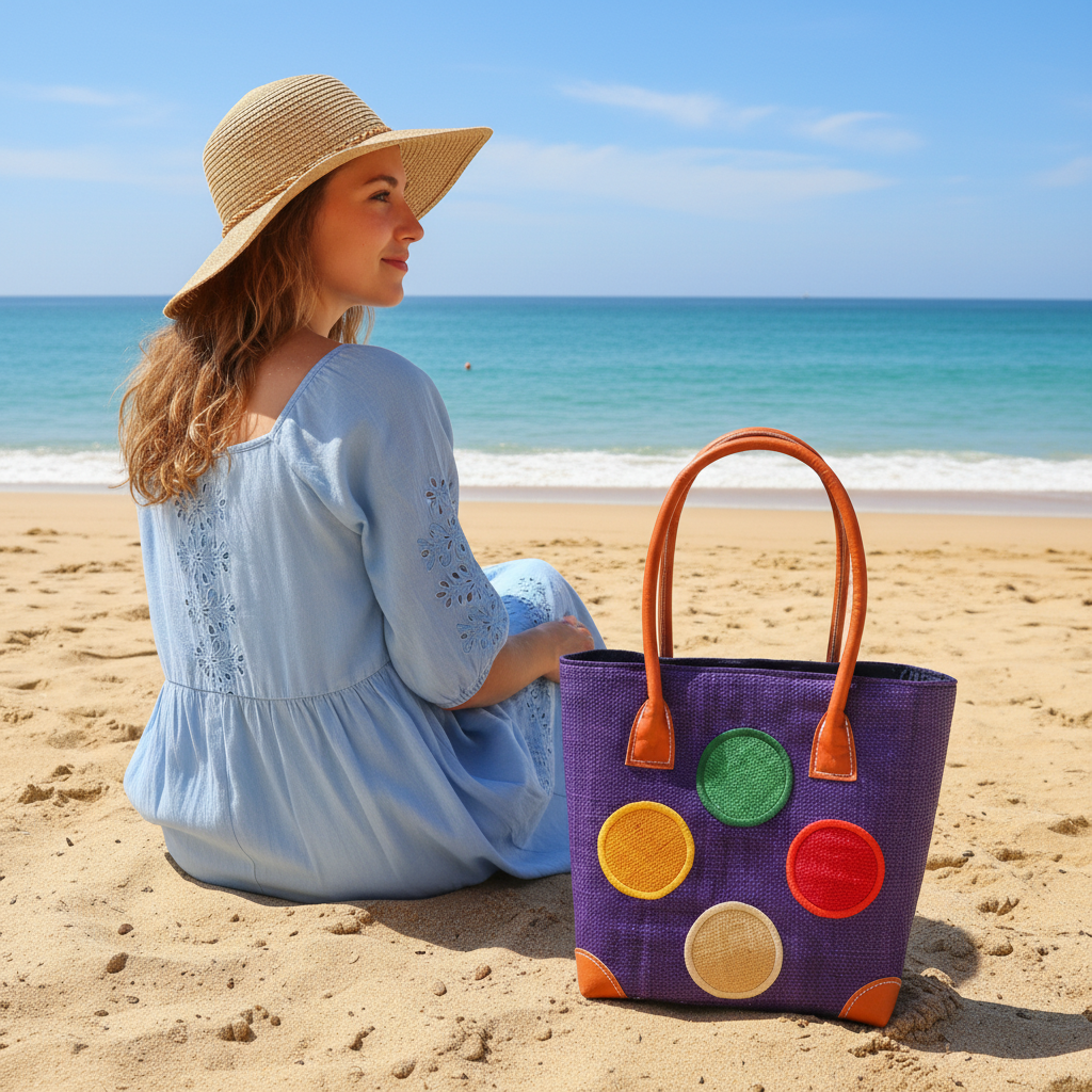 Polka Dot Basket - Beach