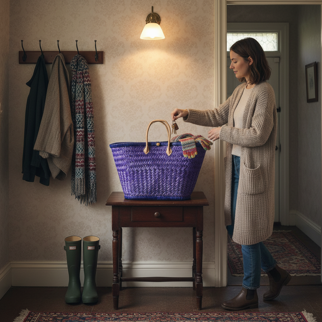 Purple Basket - Hall Table Grab & Go