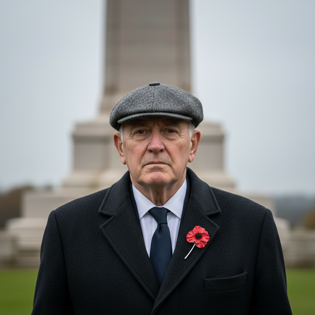 Red Poppy Brooch – War Memorial Portrait