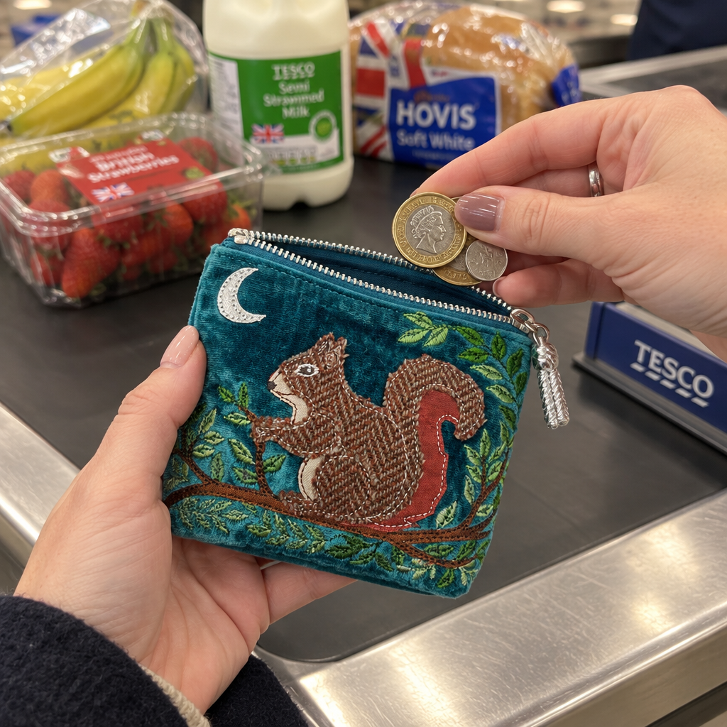 Red Squirrel Purse Supermarket
