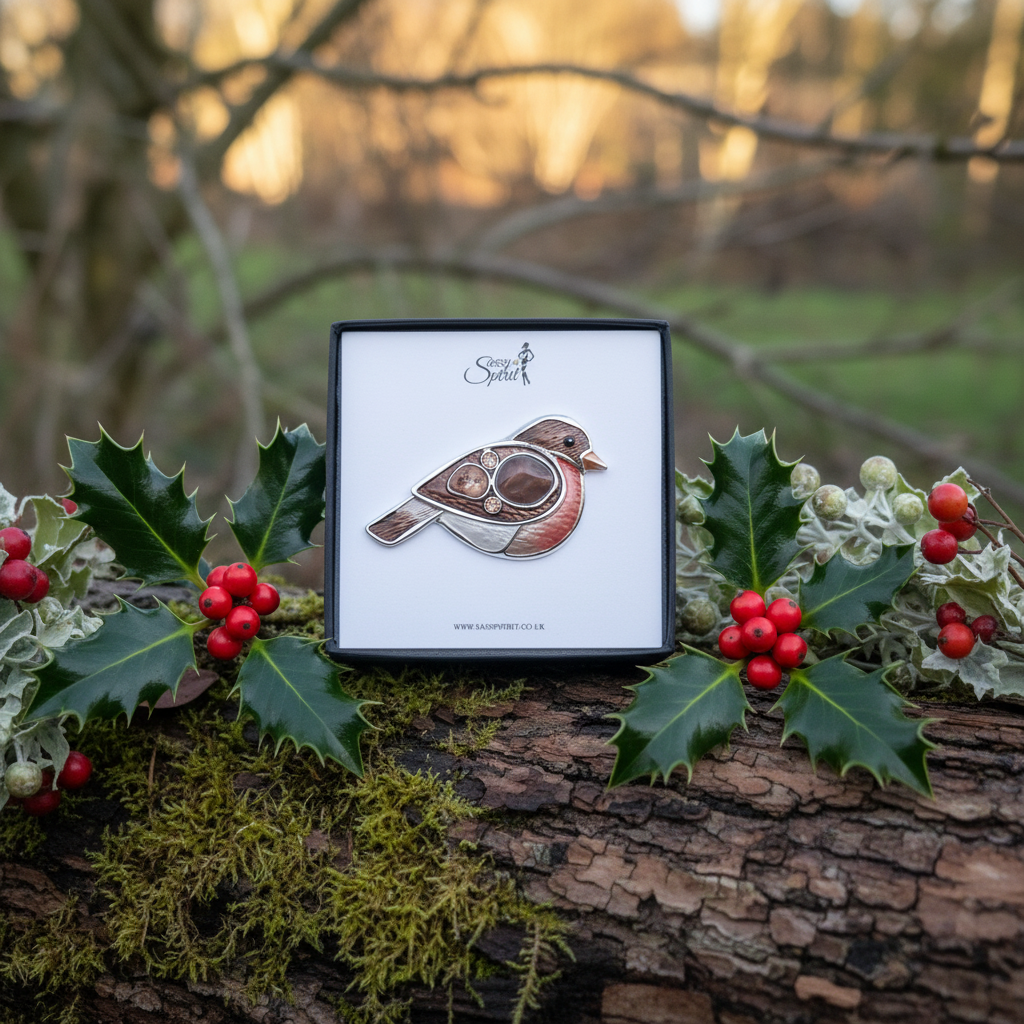 Robin Brooch - Gift Shot