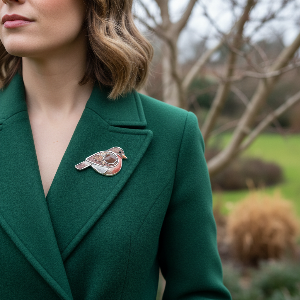 Robin Brooch - Modelled