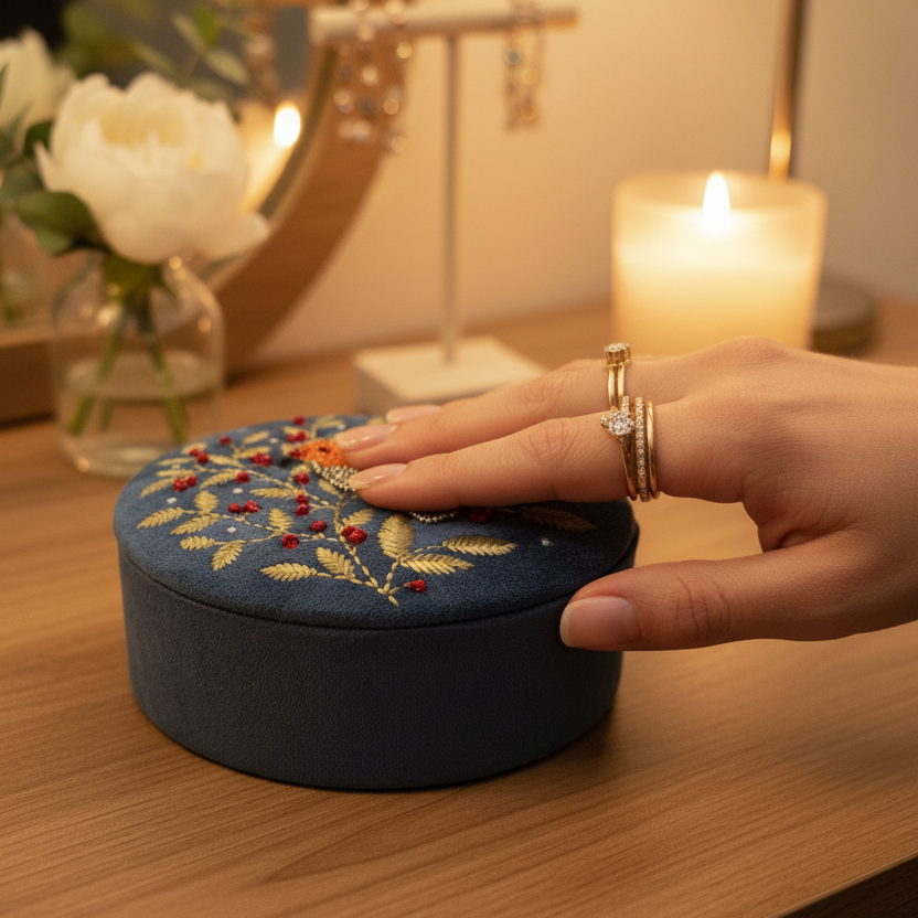 Robin Jewellery Box - Hand Detail