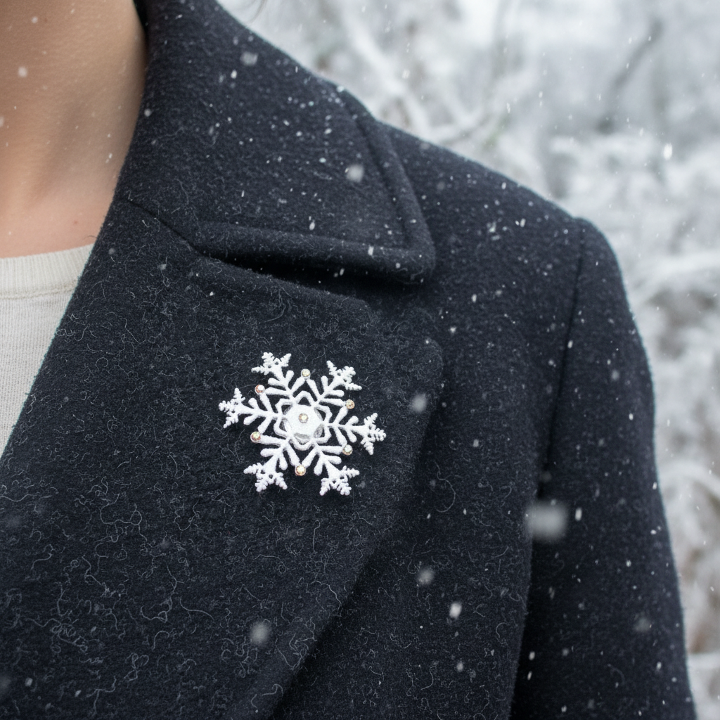 Snowflake Brooch - Worn