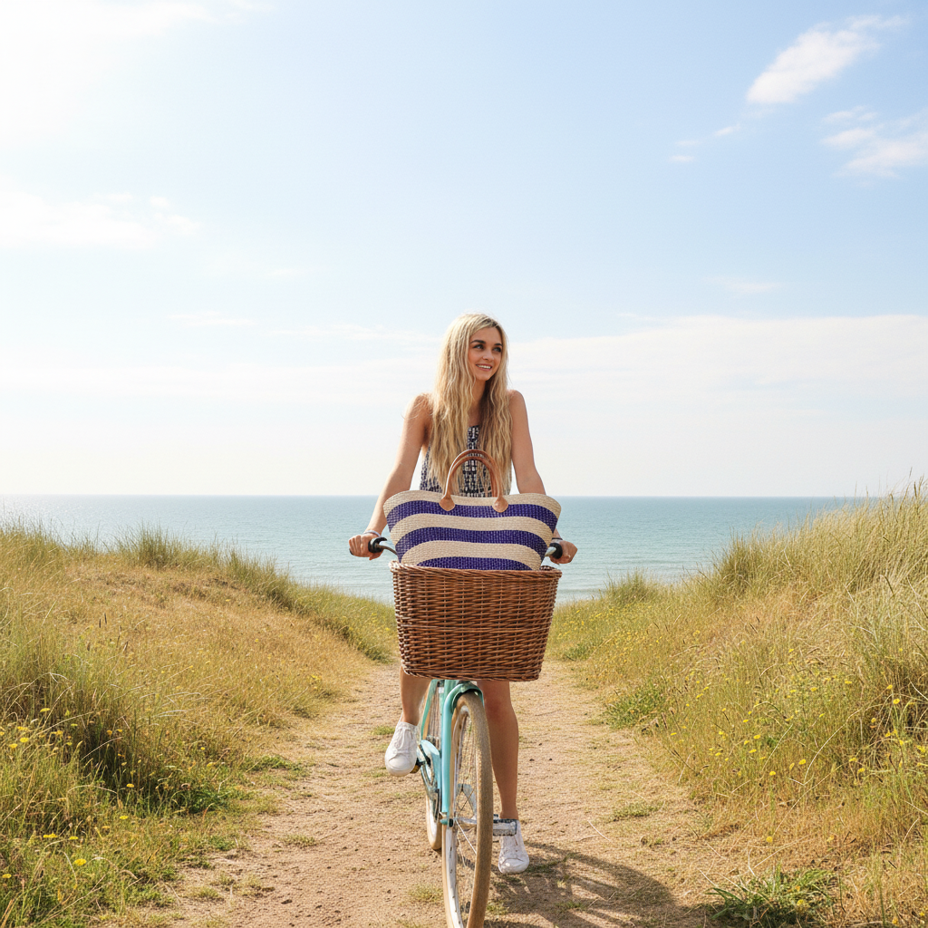 Stripe Basket - Cycling