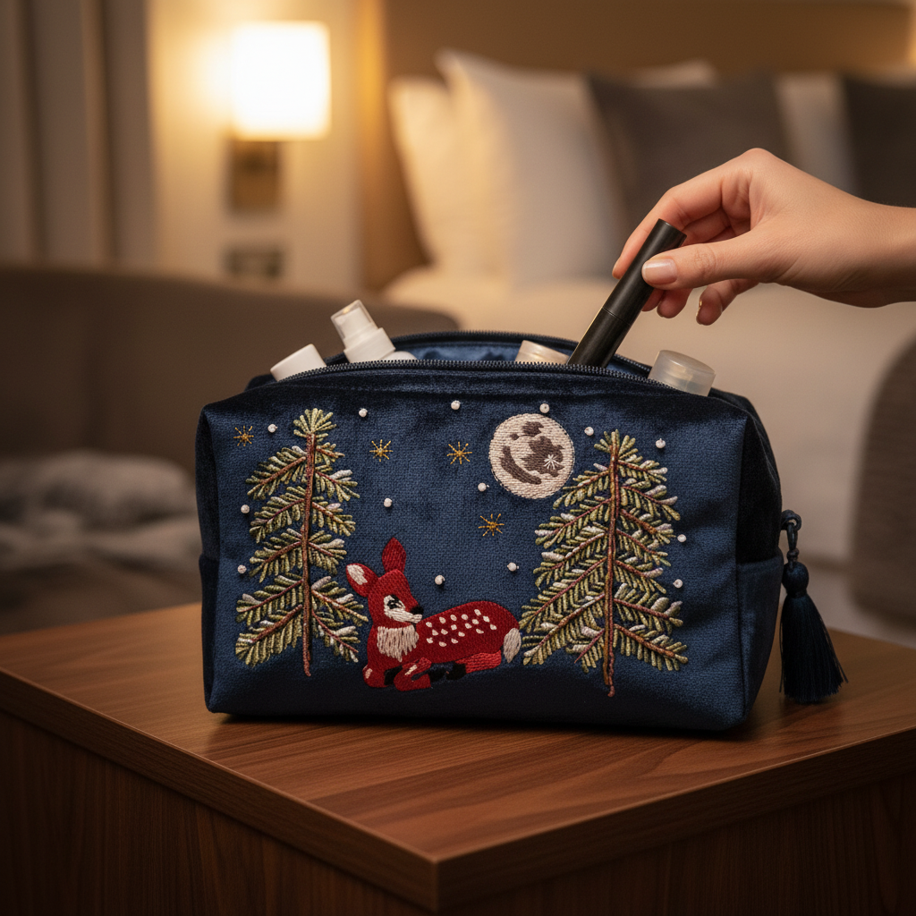 Winter fawn wash bag hotel