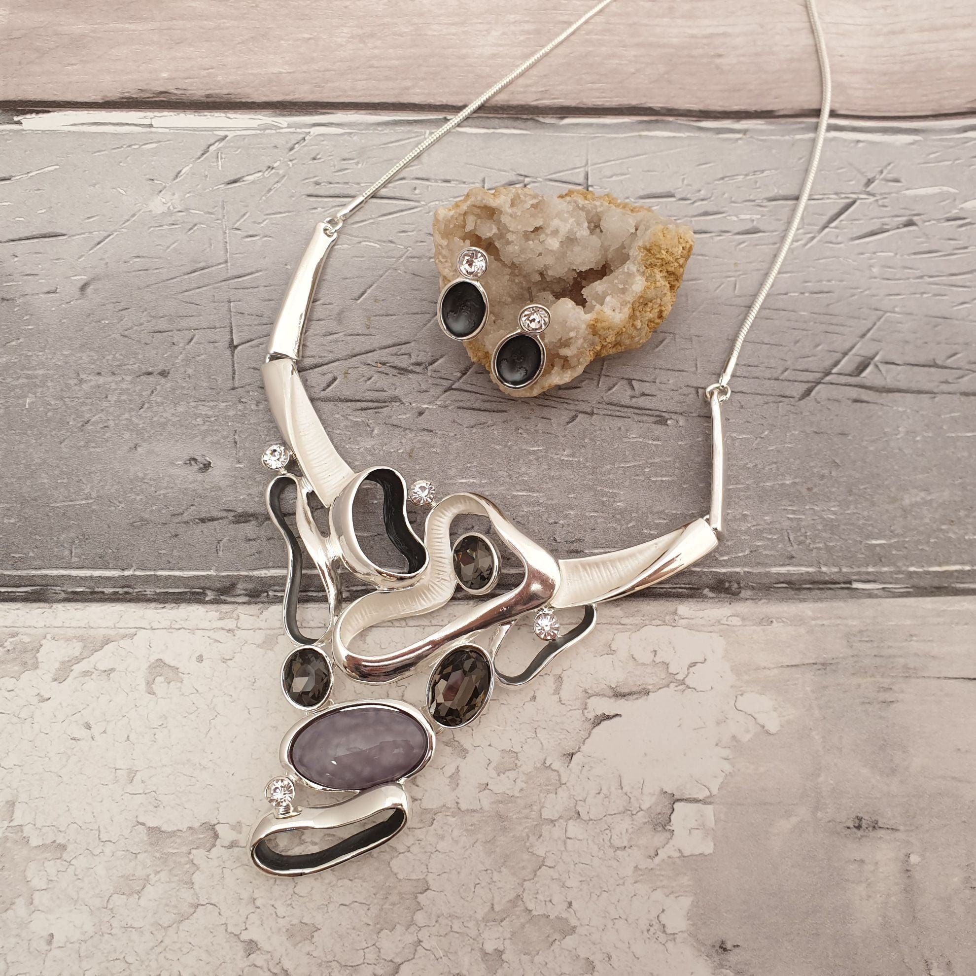 Designer Beads Necklace & Earring Set by Niscka-Necklace Earring Set
