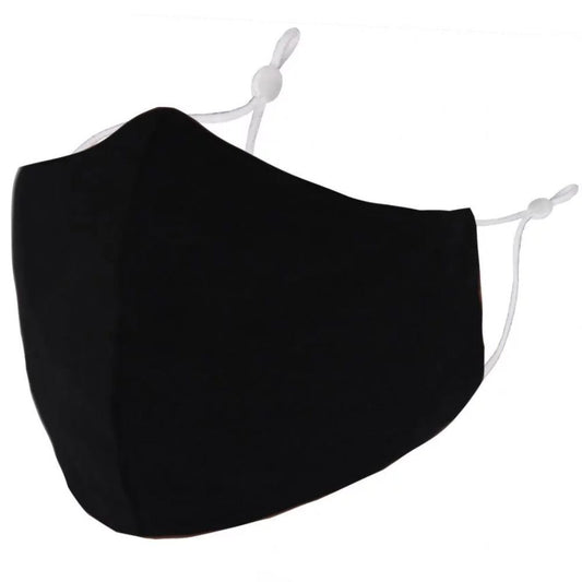 Photo of a Black Unisex Facemask with adjustable toggles