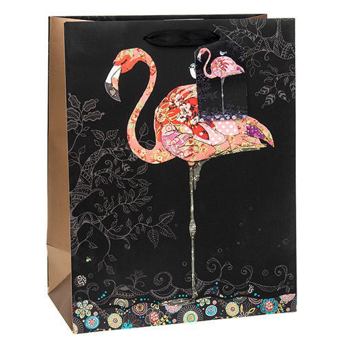 Photo of a Gift Bag with a large pink flamingo by Bug Art