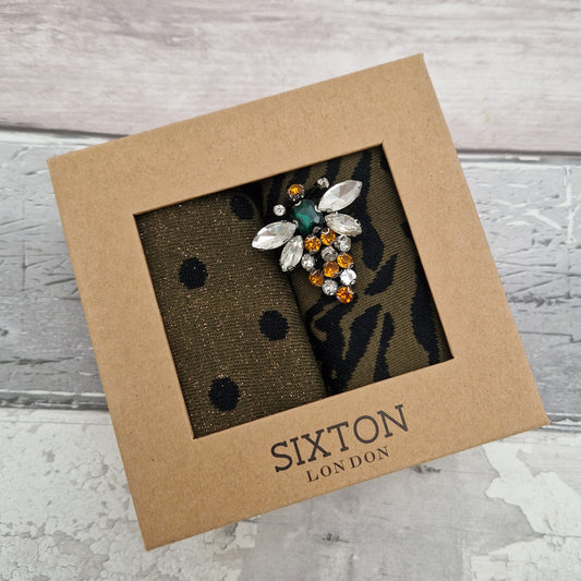 Khaki Mix 2 Socks Box